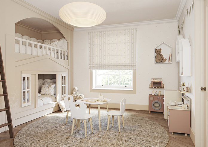 Dasching About, Sausage Stripe Biscuit - Roman Blind - Image 6
